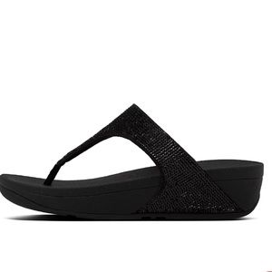 Fitflop Electra Sandals. Sequined. Black sz 9. NWOB
